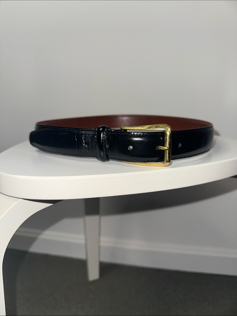 Men’s Coach Genuine Cowhide Leather Belt with Brass Buckle